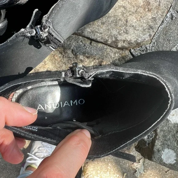 Elegant Black Lace-Up Ankle Booties - Picture 9 of 10